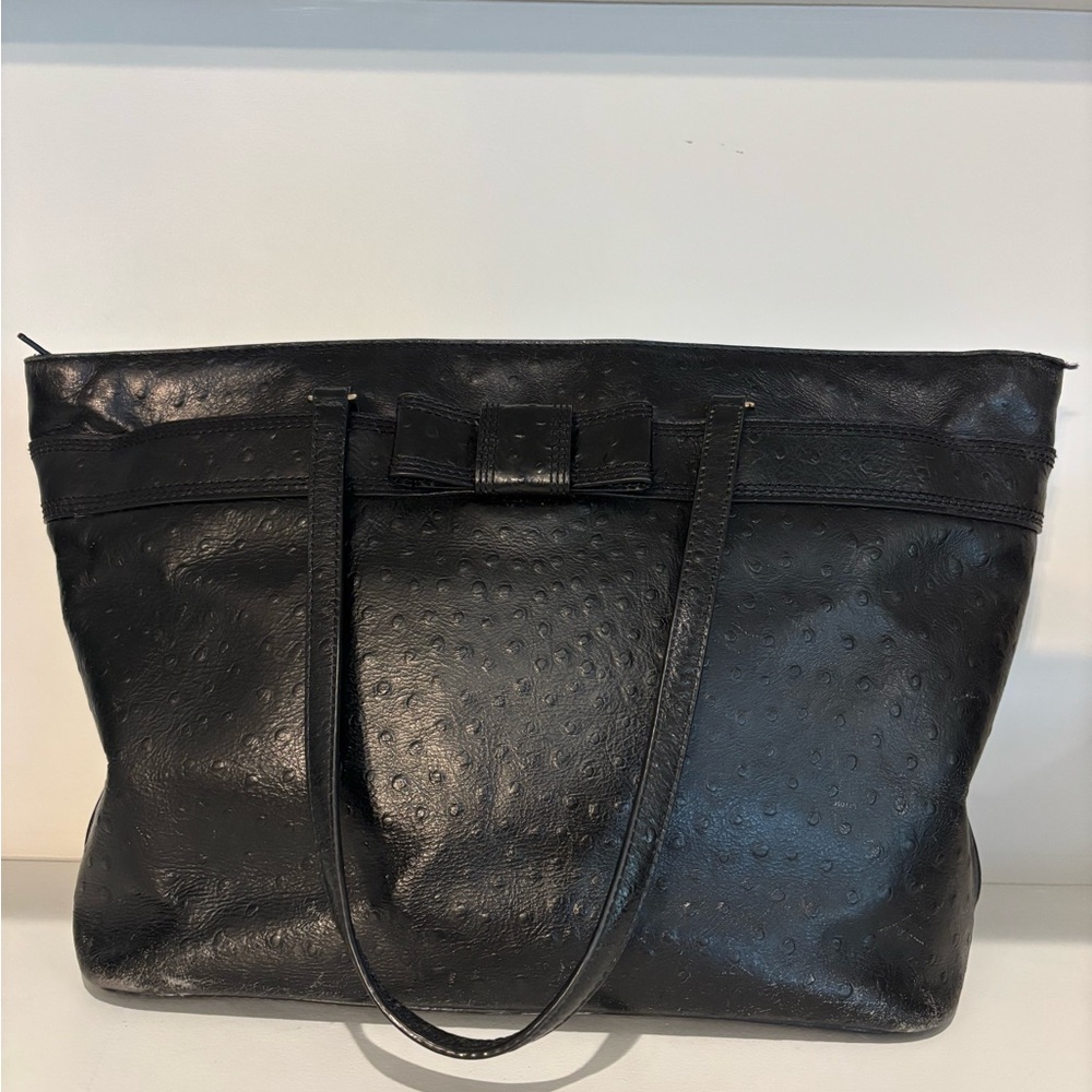 Kate Spade Black Embossed Leather Tote
